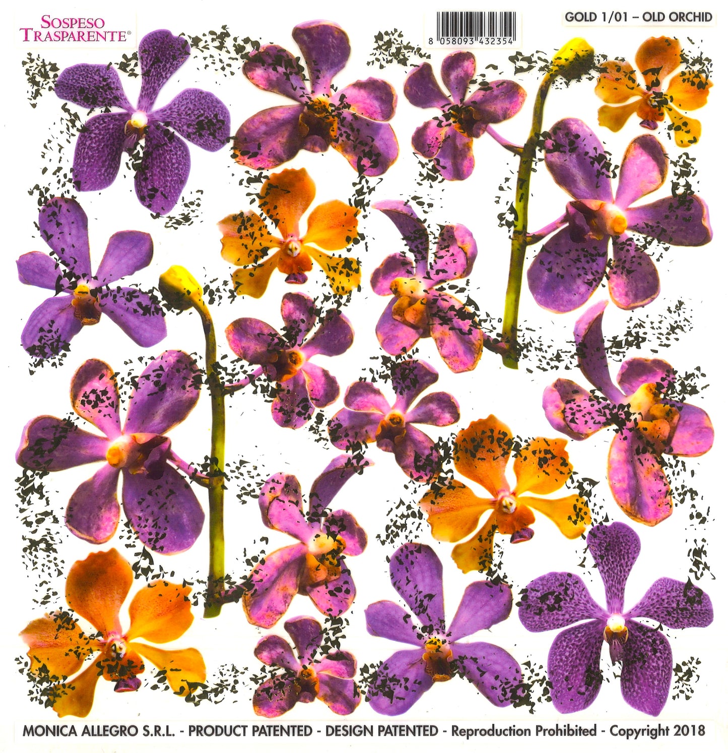 Sospeso Trasparente Pellicola 1/01 Gold Old Orchid