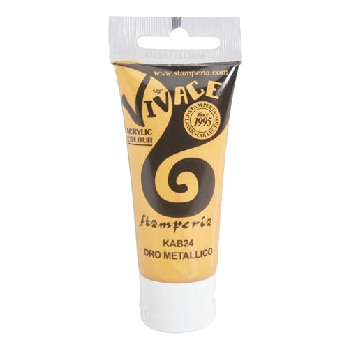 Stamperia Colore Acrilico Vivace Oro Metallico 60 ml