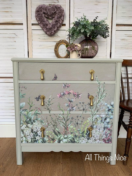 Hokus Pokus Transfers Marvelous Gardens 3 Fogli 92,5 X 58 cm