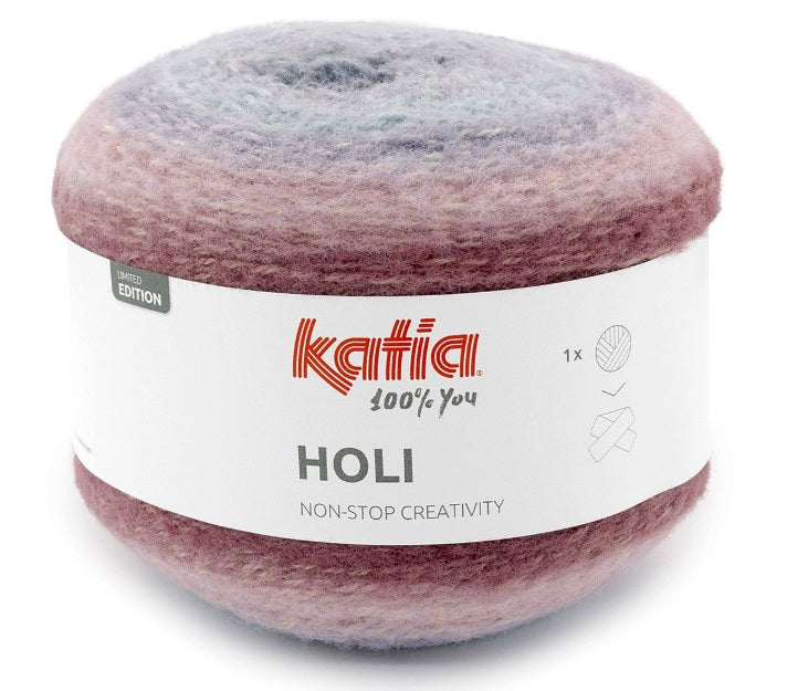 Katia Filato Holi Multicolore con leggero effetto Peluche Colore 501 - 200 grammi / 660 metri
