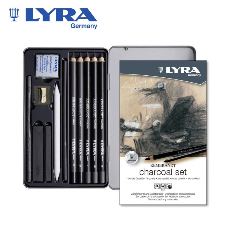 Lyra Set di matite e accessori per schizzo e chiaroscuro. Qualità Superiore