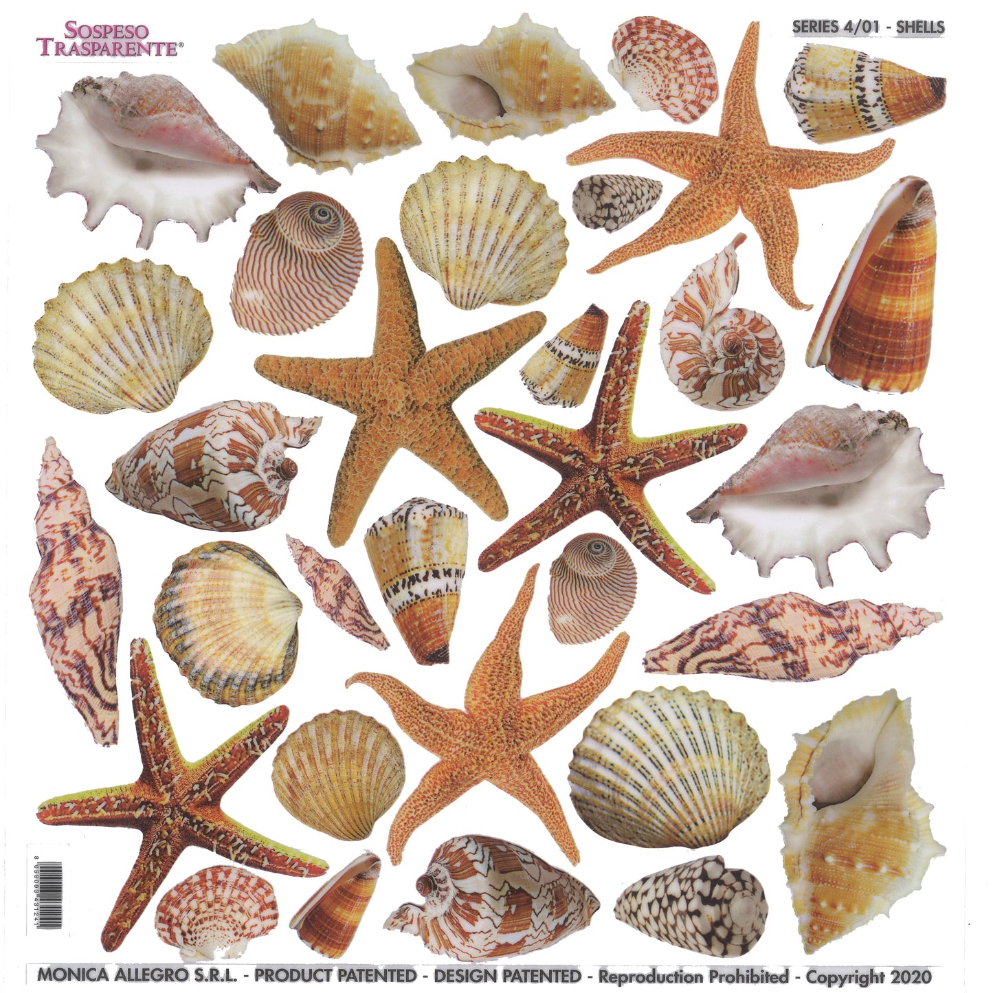 Sospeso Trasparente Pellicola Standard Serie 4 - 01 - Modello Shells