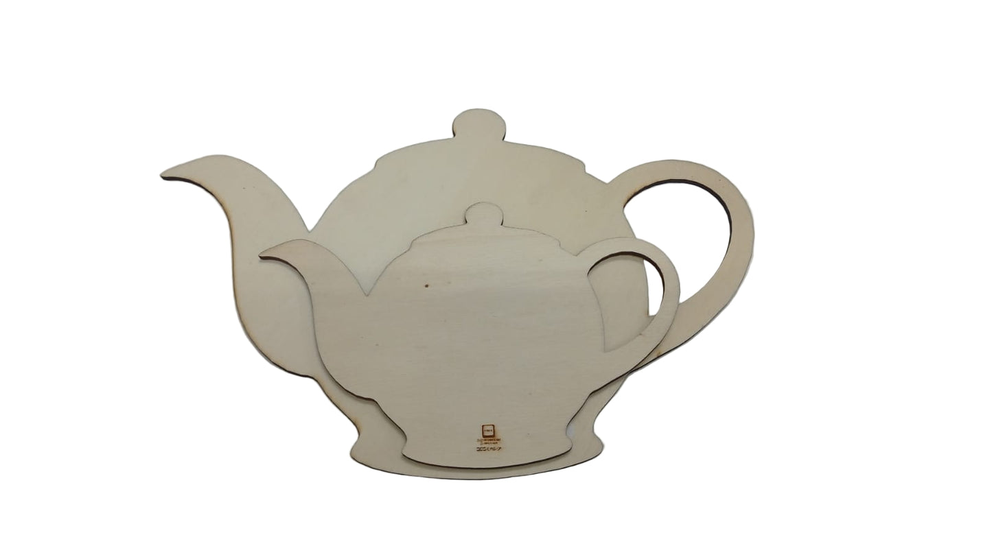 Caffettiera in Legno lavorata A Laser. Dimensioni 30 X 20 cm