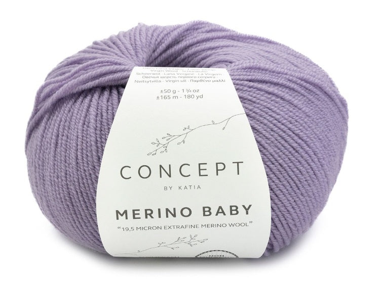 Katia Filato Merino Baby Colore 158 Lavanda 50 Grammi