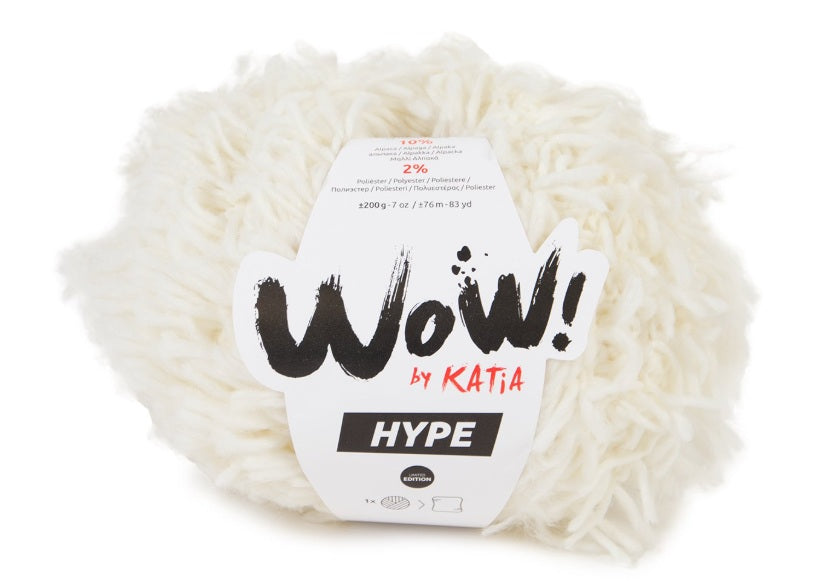 Katia Filato Wow Hype 200 gr - 76 mt - Colore Panna 100