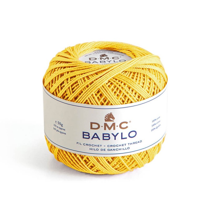 DMC Filato per Uncinetto in 100% cotone a fibre lunghe Babylo 5 Colore 743