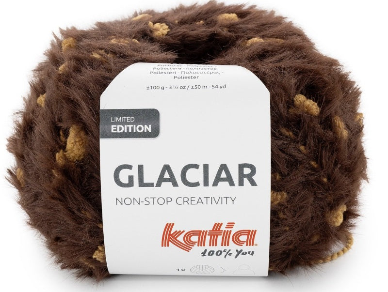 Katia Filato Glaciar in Peluche con Mini Pompon - 100% Poliestere - Colore 303 - 100 grammi / 50 metri