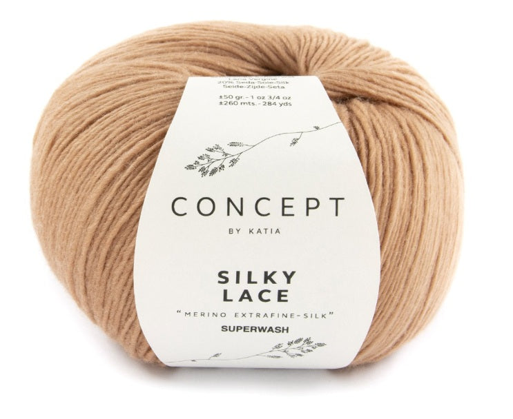 Katia Filato Silky Lace Colore 180 Rosse Beige 50 gr