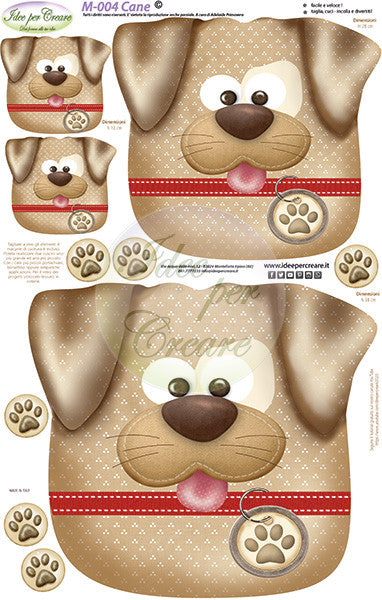 Idee Per Creare Pannello Microfibra M-004 Cane