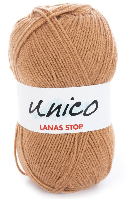 Katia Filato Unico Lanas Stop 100 gr - 266 mt Colore 8 Cammello
