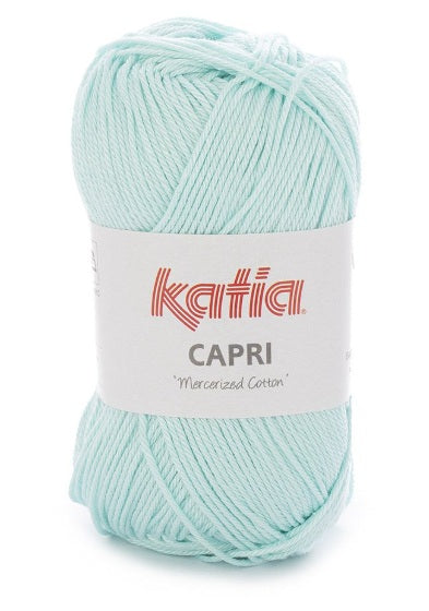 Katia Filato Capri - 100% Cotone Mercerizzato - 50 gr 125 mt - Colore 82083 - Verde biancastro