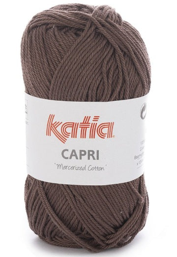 Katia Filato Capri - 100% Cotone Mercerizzato - 50 gr 125 mt - Colore 82127 Marrone chiaro