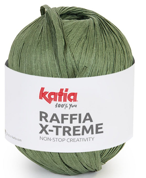 Katia Filato Raffia X-Treme 100 gr - 120 mt Colore 104 Verde Scuro