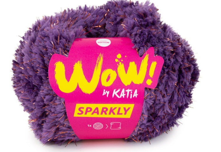 Katia Filato Sparkly - Effetto Peluche con Lurex - 100 gr 57 mt - Colore 200 Lillà Rame