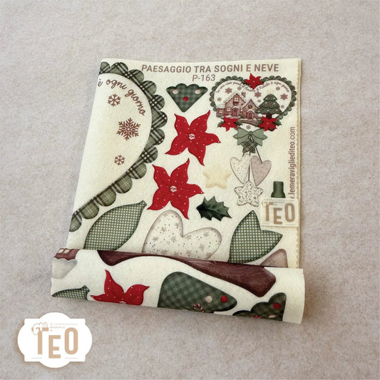 Pannello Teo Collezione Natale P-163 Paesaggio Tra Sogni e Neve