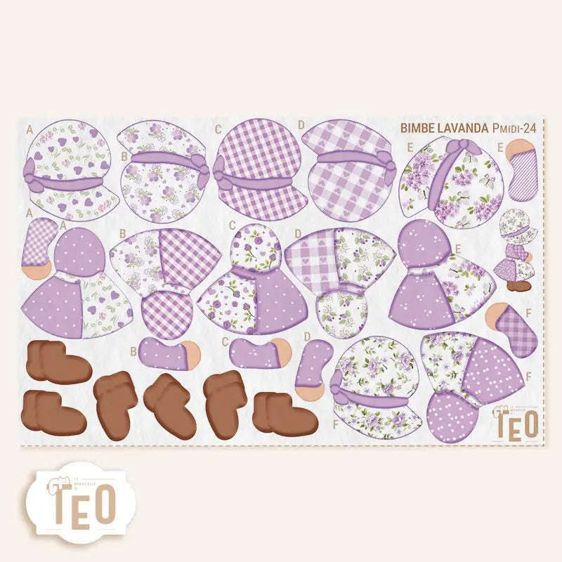 Pannello Teo Collezione Natale P-Midi-24 Bimbe Lavanda