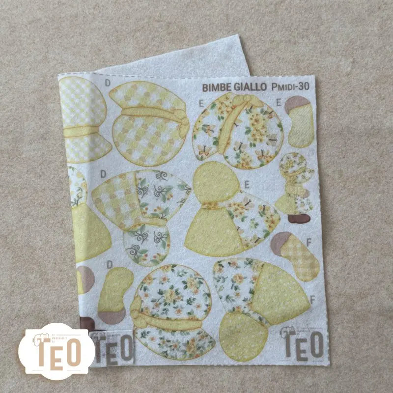 Pannello Teo Collezione Natale P-Midi-30 Bimbe Giallo