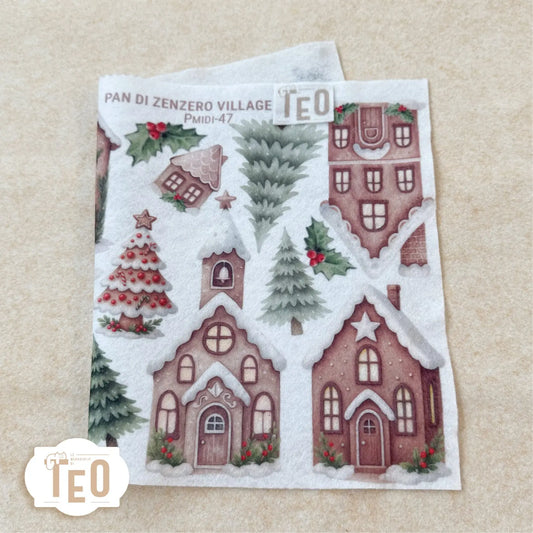 Pannello Teo Collezione Natale P-Midi-47 Pan Di Zenzero Village