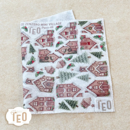 Pannello Teo Collezione Natale P-Midi-48 Pan Di Zenzero Mini Village