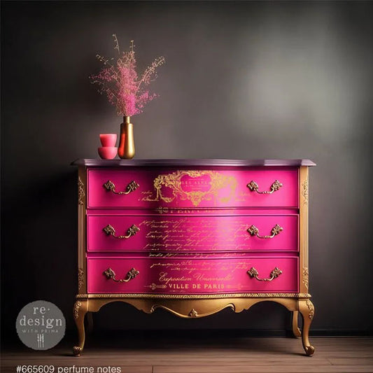 Re Design Decor Transfer Perfume Notes 3 Fogli 45 X 61 cm