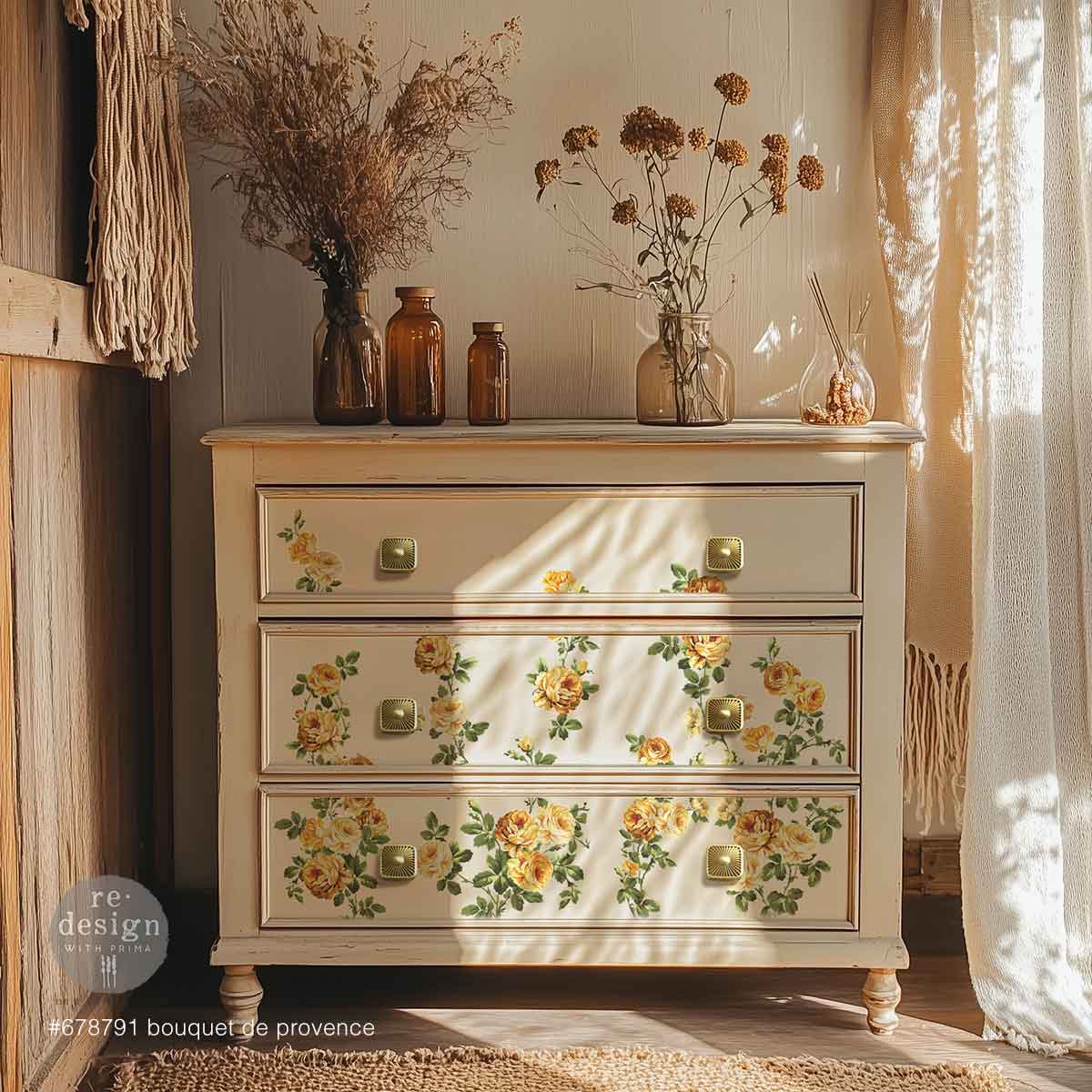 Re Design Decor Transfer Boutique De Provence 3 Fogli 21,5 X 28 cm