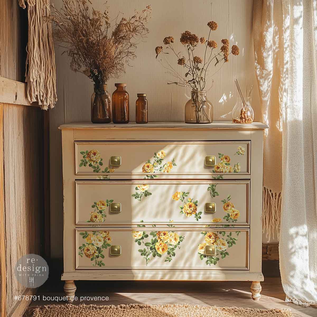Re Design Decor Transfer Boutique De Provence 3 Fogli 21,5 X 28 cm