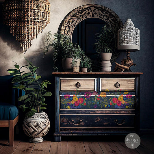 Re Design Decor Transfer Floral Kiss 3 Fogli 21,5 X 28 cm