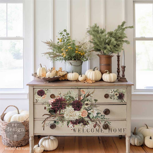 Re Design Decor Transfer Rustic Charm 3 Fogli 60 X 88 cm