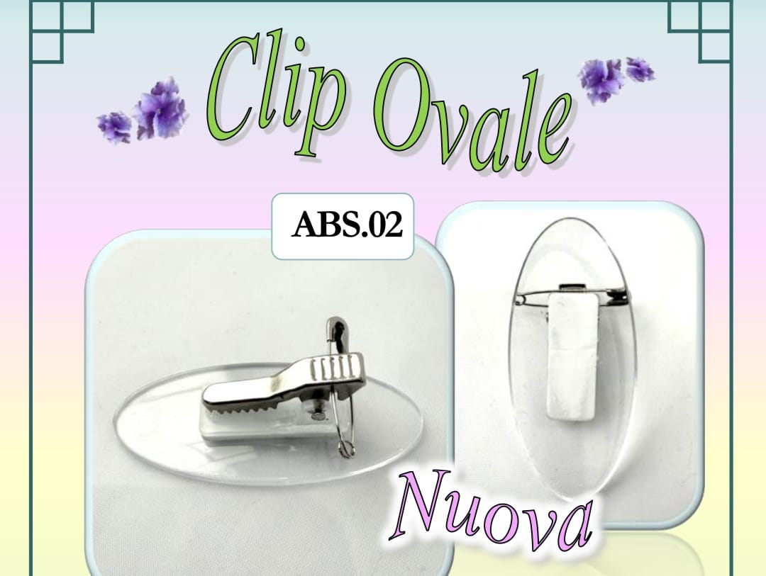 Sospeso Trasparente Spilla Ovale