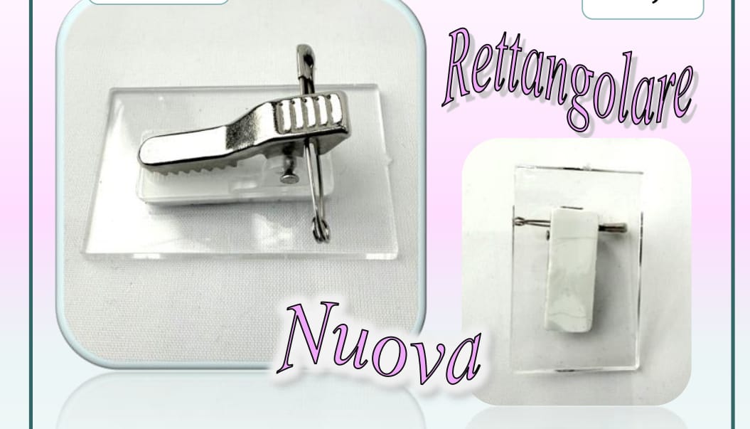 Sospeso Trasparente Spilla Rettangolare