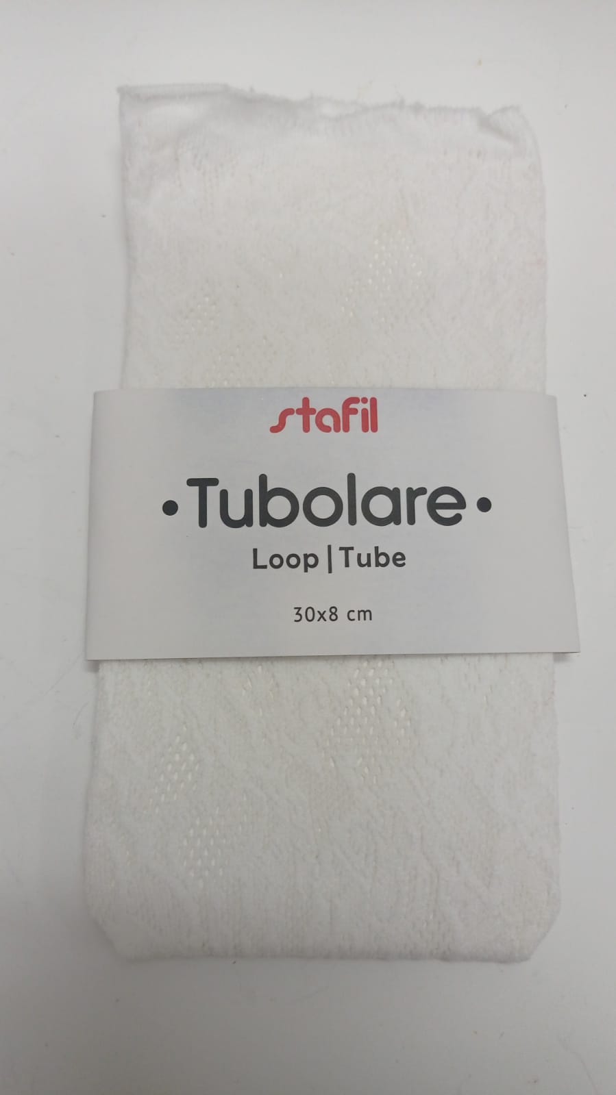 Stafil Tubolare loop 30 x 8 cm In Pizzo Colore Bianco