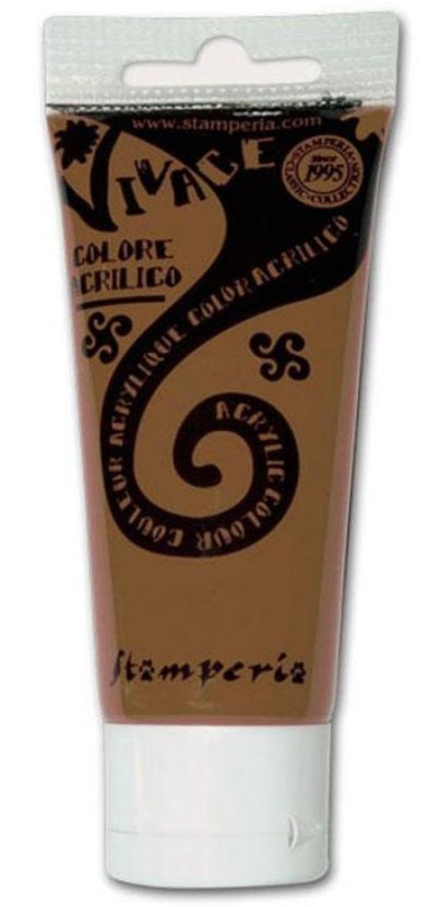 Stamperia Colore Acrilico Vivace Paint - KAB09 - Terra D'Ombra 60 ml