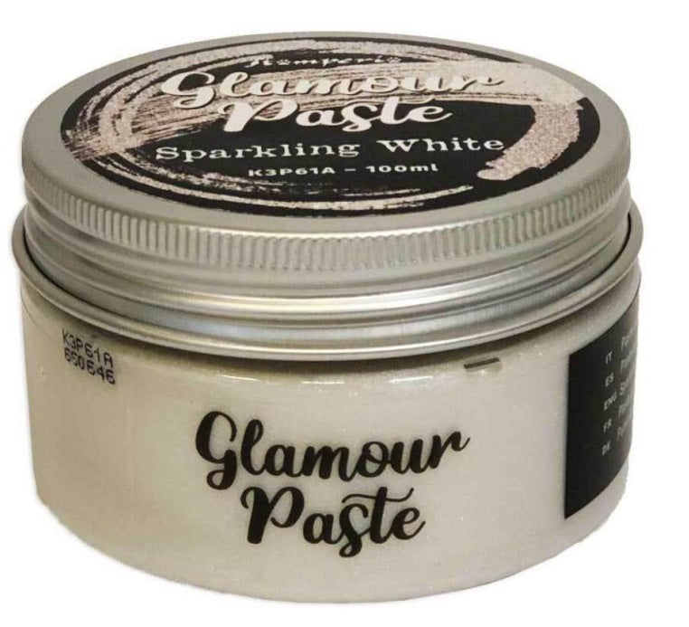 Stamperia Glamour Paste Sparkling white 100 ml