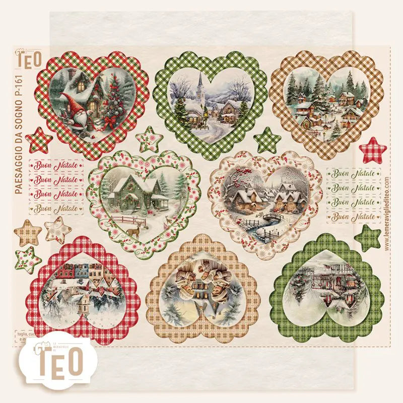 Pannello Teo Collezione Natale P-161 Paesaggio Da Sogno