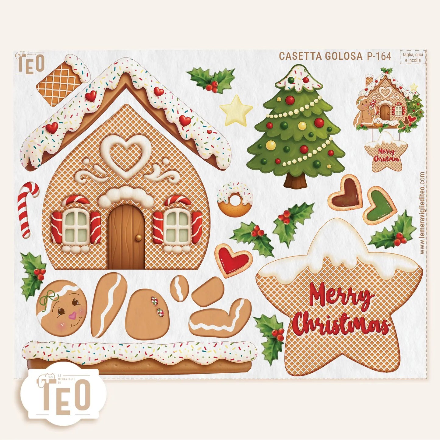 Pannello Teo Collezione Natale P-164 Casetta Golosa