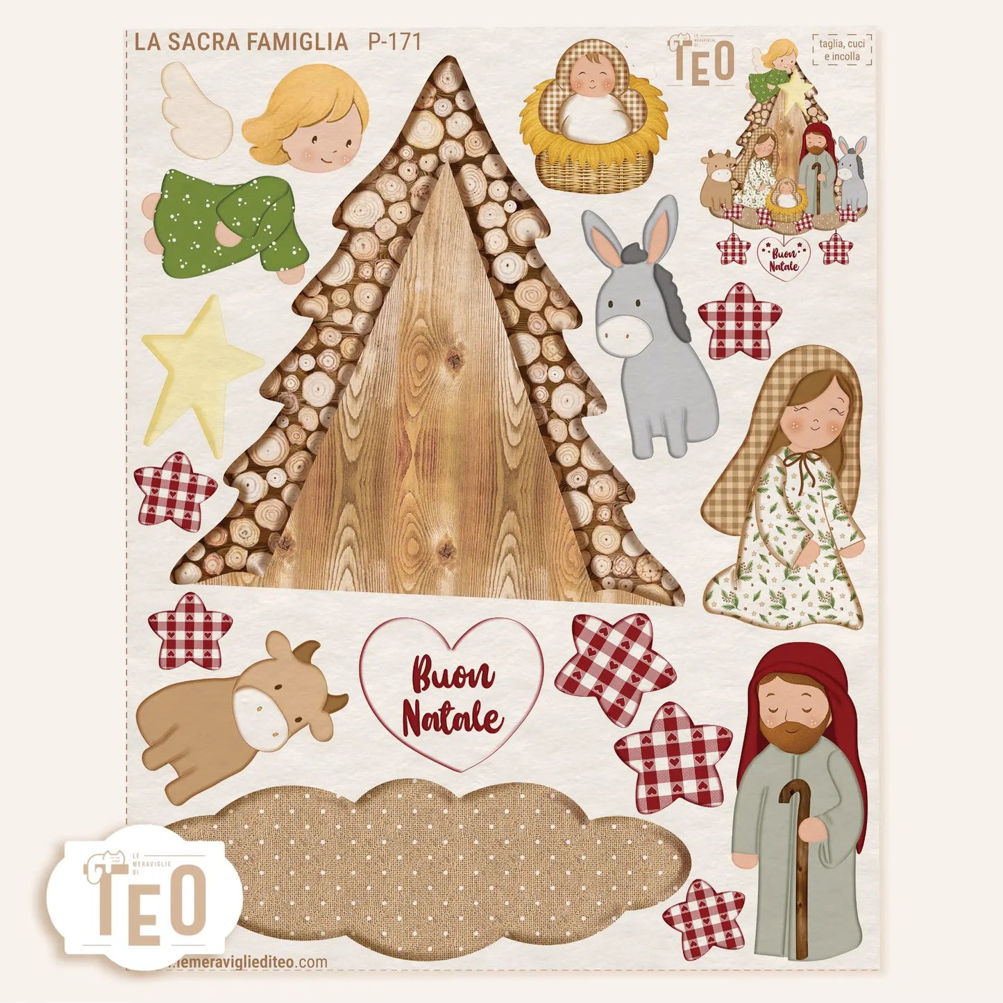 Pannello Teo Collezione Natale P-171 La Sacra Famiglia