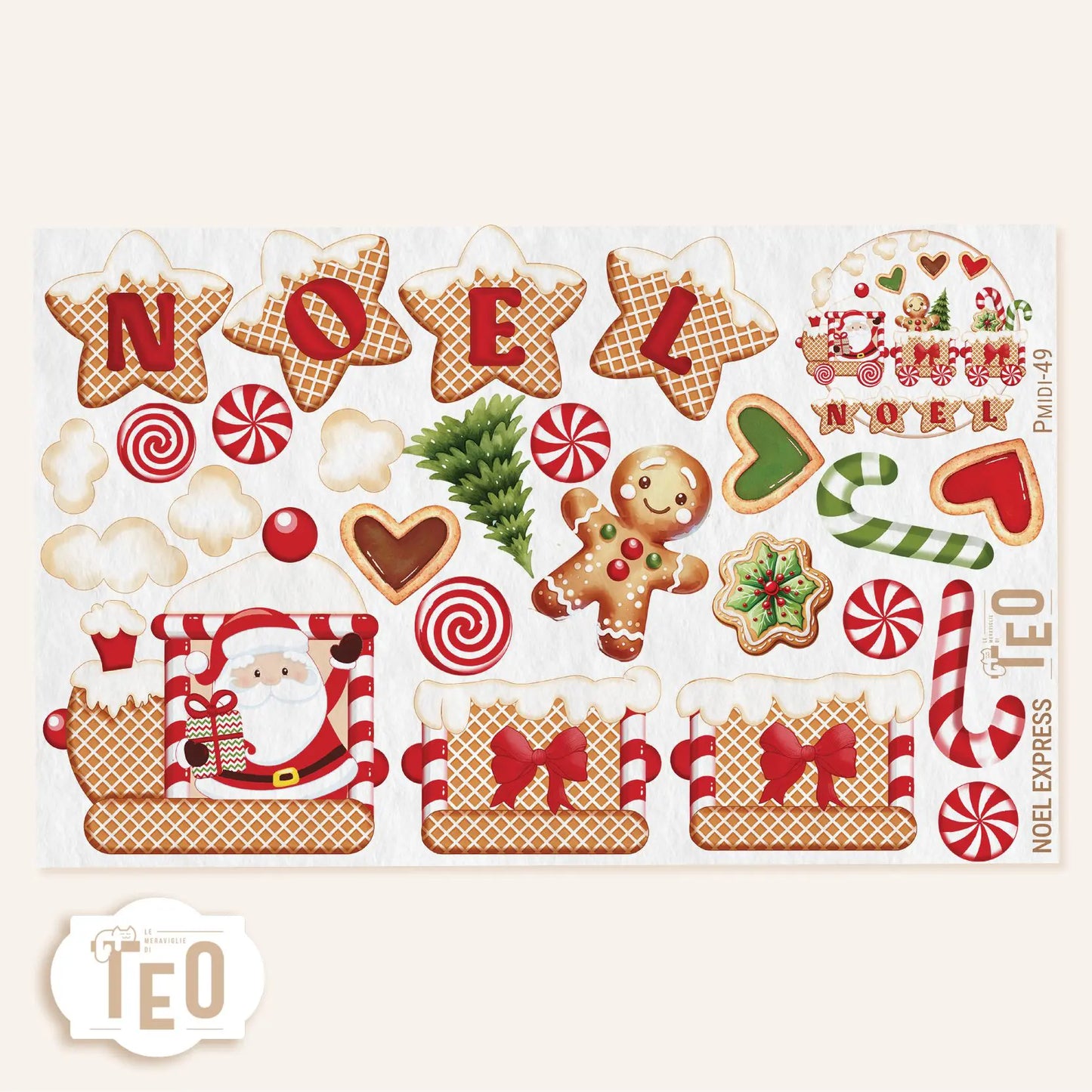 Pannello Teo Collezione Natale P-Midi-49 Noel Express
