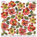 Sospeso Trasparente Pellicola 1/05 Gold Red Flower