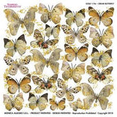 Sospeso Trasparente Pellicola 1/06 Gold Cream Butterfly