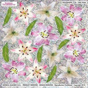 Sospeso Trasparente Pellicola Olografica Pink Lilium