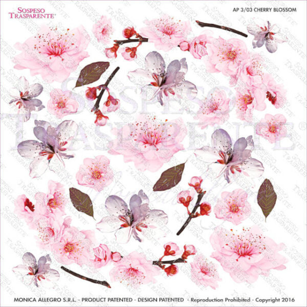 Sospeso Trasparente Pellicole Adesiva Lucida Cherry Blossom