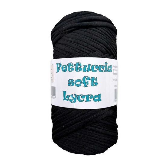 Fettuccia Soft Lycra - 105 metri - 95% Poliestere, 5% Elastan - Colore 81 Nero