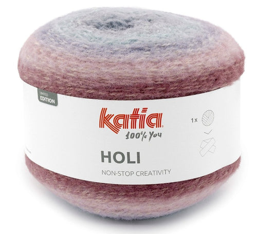 Katia Filato Holi Multicolore con leggero effetto Peluche Colore 501 - 200 grammi / 660 metri