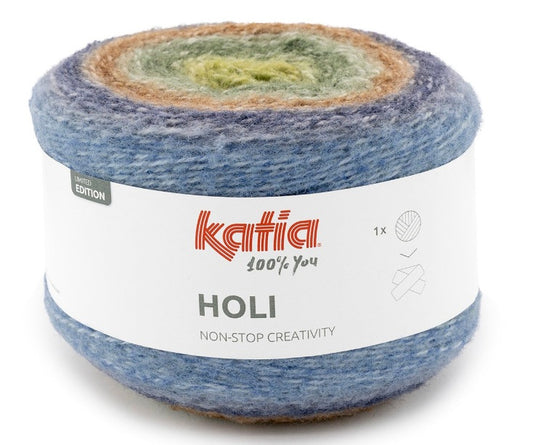Katia Filato Holi Multicolore con leggero effetto Peluche Colore 503 - 200 grammi / 660 metri