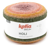 Katia Filato Holi Multicolore con leggero effetto Peluche Colore 504 - 200 grammi / 660 metri