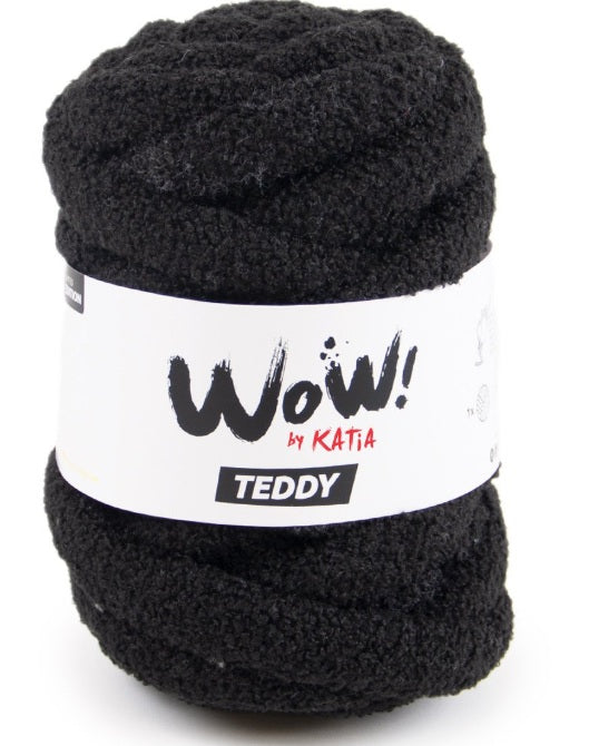 Katia Filato WOW Teddy - 100% Poliestere - 600 grammi - 16 metri - Colore 104 Nero