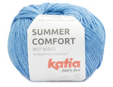 Katia Filato Summer Comfort Antibatterico - 78% Viscosa - 22% Poliammide - Colore 86 Blu Luce