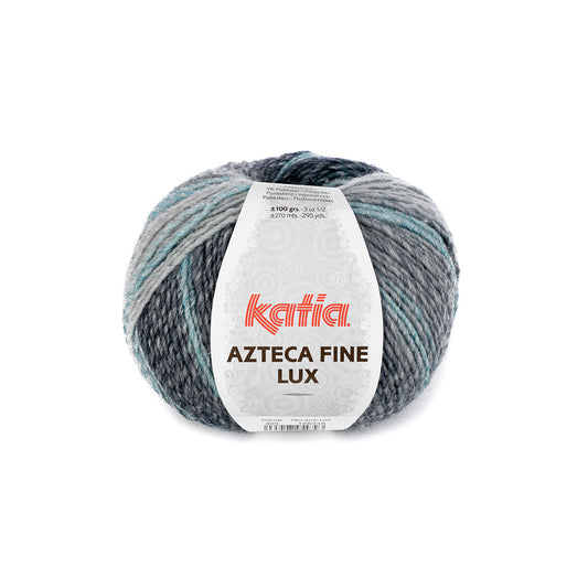 Katia Filato Azteca Fine Lux Colore 405 Blu Smeraldo Grigio chiaro 100 gr