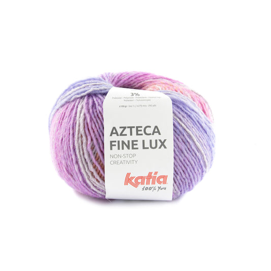 Katia Filato Azteca Fine Lux Colore 412 Rosa Arancione chiaro Blu turchese 100 gr