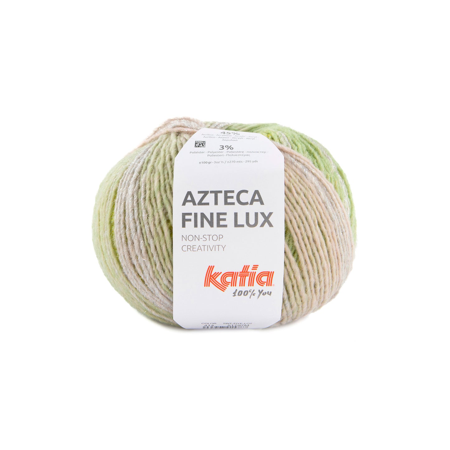 Katia Filato Azteca Fine Lux Colore 414 Rosa Pistacchio 100 gr